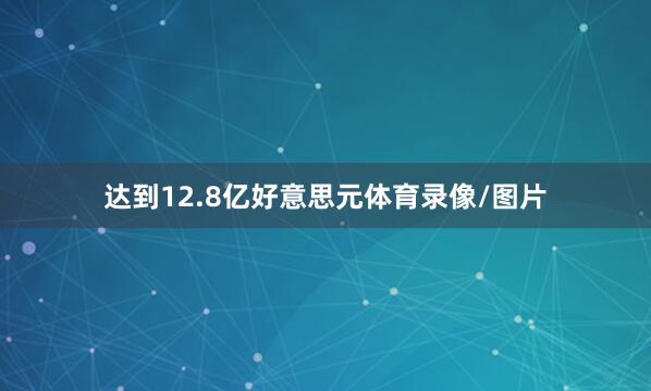 达到12.8亿好意思元体育录像/图片