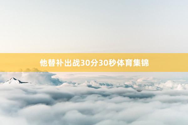 他替补出战30分30秒体育集锦