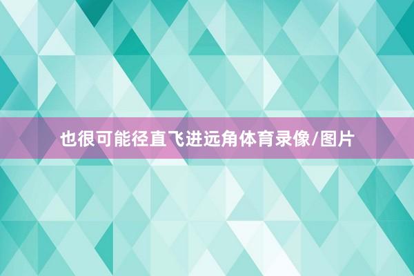 也很可能径直飞进远角体育录像/图片