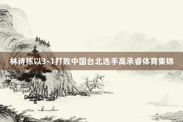 林诗栋以3-1打败中国台北选手高承睿体育集锦