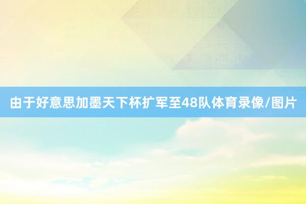 由于好意思加墨天下杯扩军至48队体育录像/图片
