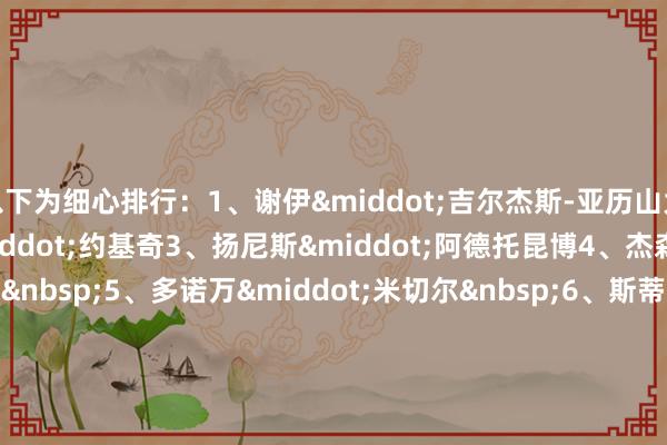 以下为细心排行：1、谢伊&middot;吉尔杰斯-亚历山大&nbsp;2、尼古拉&middot;约基奇3、扬尼斯&middot;阿德托昆博4、杰森&middot;塔图姆&nbsp;5、多诺万&middot;米切尔&nbsp;6、斯蒂芬&middot;库里&nbsp;7、凯德&middot;坎宁安&nbsp;8、勒布朗&middot;詹姆斯&nbsp;9、埃文&middot;莫布利&nbsp;10、杰伦&middot;布伦森&nbsp;    体育集锦