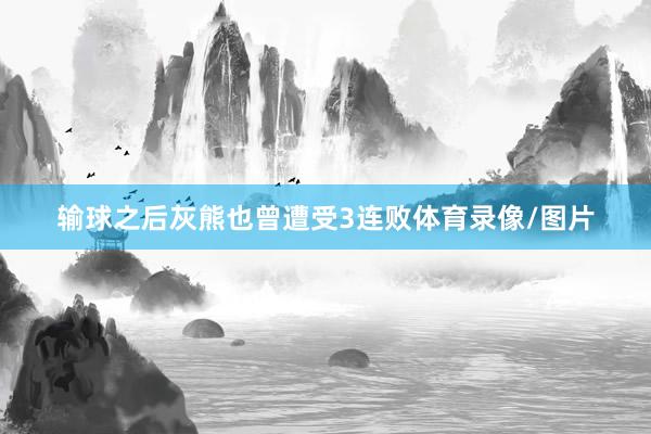 输球之后灰熊也曾遭受3连败体育录像/图片