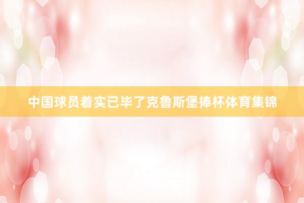 中国球员着实已毕了克鲁斯堡捧杯体育集锦
