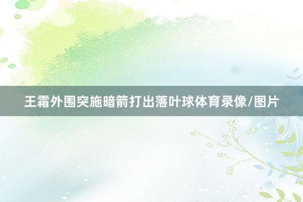 王霜外围突施暗箭打出落叶球体育录像/图片