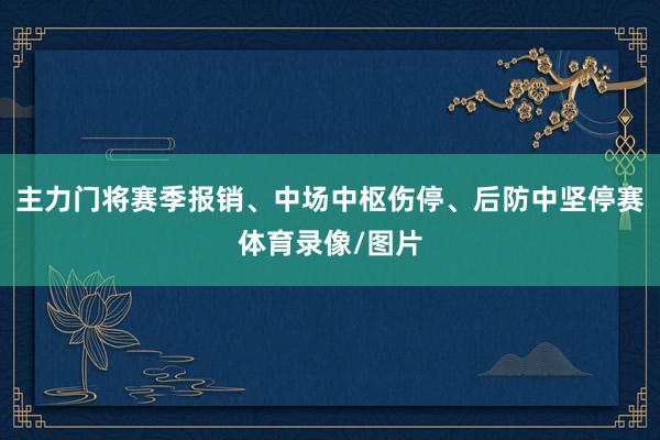 主力门将赛季报销、中场中枢伤停、后防中坚停赛体育录像/图片