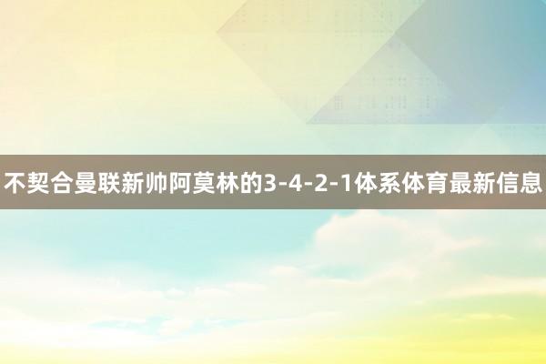 不契合曼联新帅阿莫林的3-4-2-1体系体育最新信息