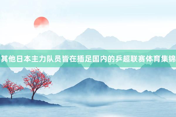 其他日本主力队员皆在插足国内的乒超联赛体育集锦