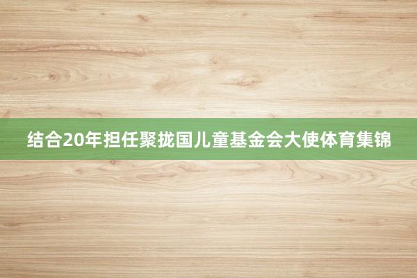 结合20年担任聚拢国儿童基金会大使体育集锦