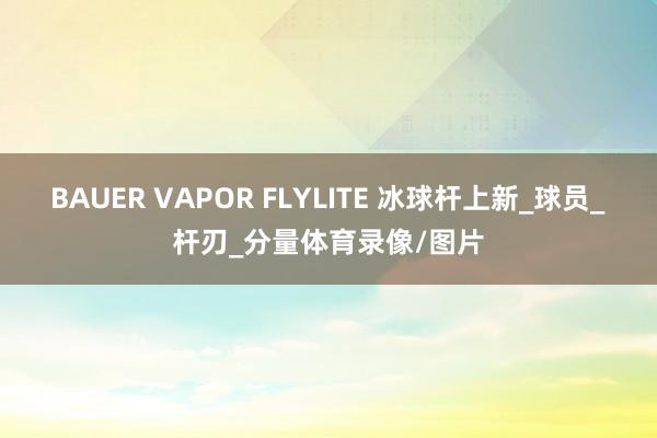 BAUER VAPOR FLYLITE 冰球杆上新_球员_杆刃_分量体育录像/图片