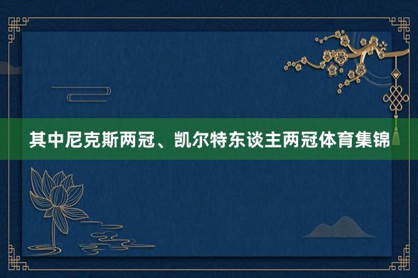 其中尼克斯两冠、凯尔特东谈主两冠体育集锦