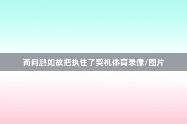 而向鹏如故把执住了契机体育录像/图片