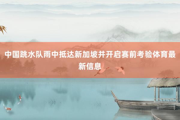中国跳水队雨中抵达新加坡并开启赛前考验体育最新信息