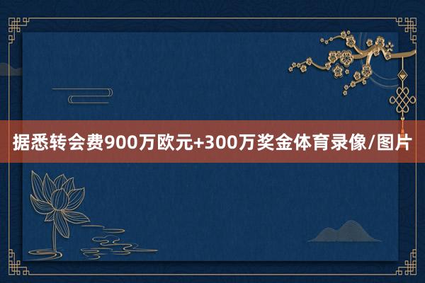 据悉转会费900万欧元+300万奖金体育录像/图片