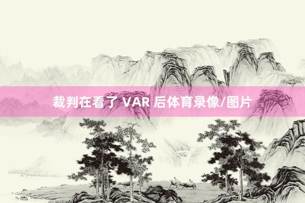 裁判在看了 VAR 后体育录像/图片