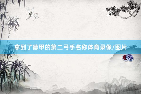 拿到了德甲的第二弓手名称体育录像/图片
