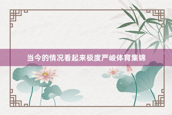 当今的情况看起来极度严峻体育集锦
