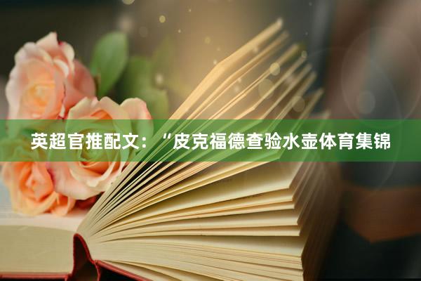 英超官推配文：“皮克福德查验水壶体育集锦