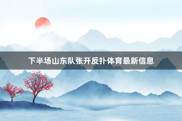 下半场山东队张开反扑体育最新信息