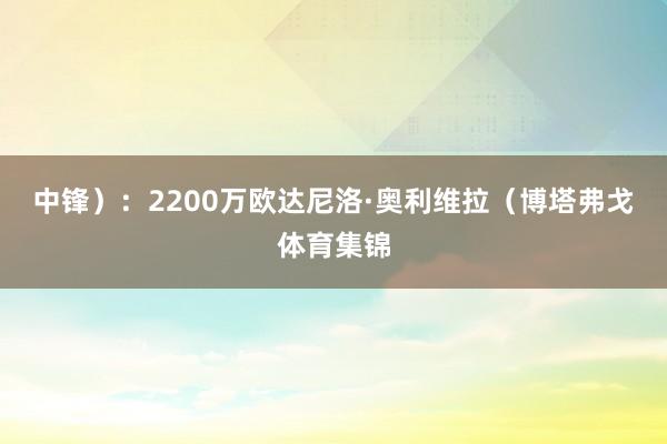 中锋）：2200万欧达尼洛·奥利维拉（博塔弗戈体育集锦