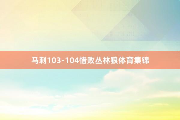 马刺103-104惜败丛林狼体育集锦