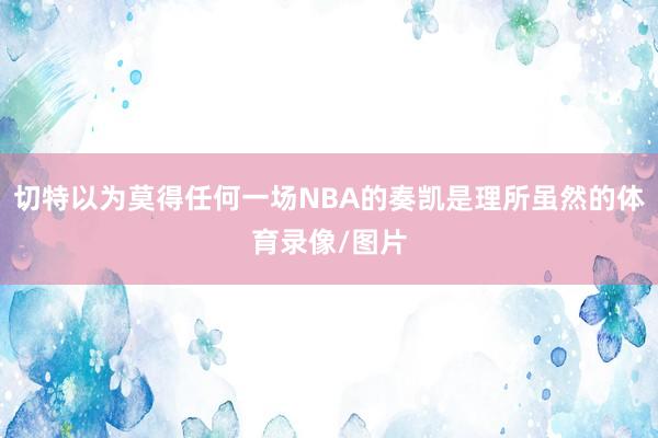 切特以为莫得任何一场NBA的奏凯是理所虽然的体育录像/图片