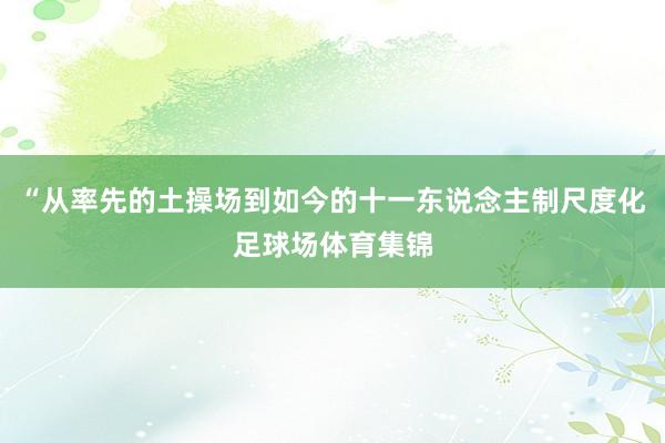“从率先的土操场到如今的十一东说念主制尺度化足球场体育集锦