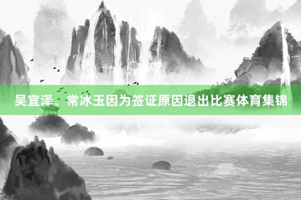 吴宜泽、常冰玉因为签证原因退出比赛体育集锦