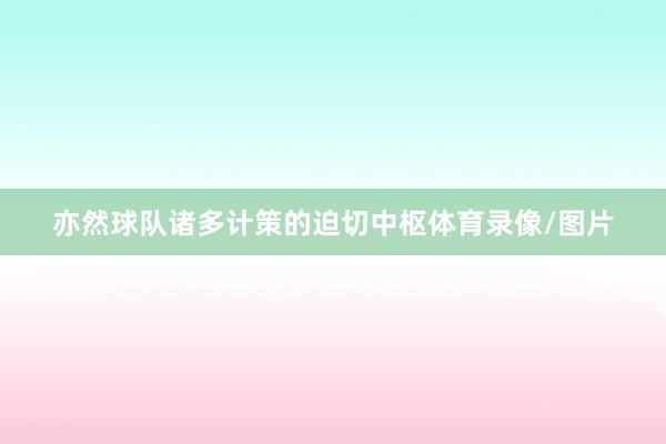 亦然球队诸多计策的迫切中枢体育录像/图片