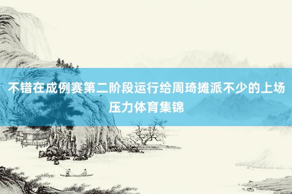 不错在成例赛第二阶段运行给周琦摊派不少的上场压力体育集锦