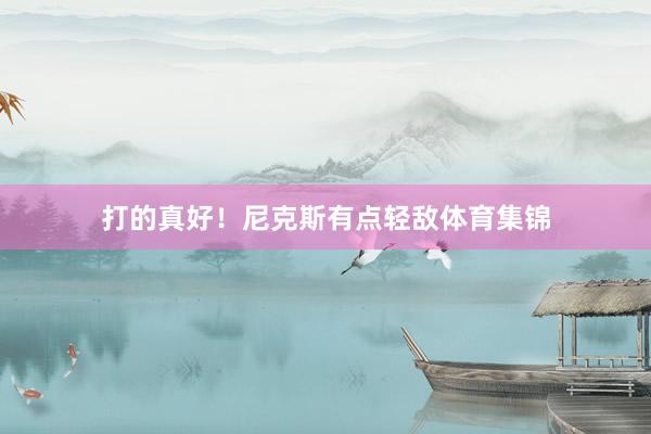 打的真好!尼克斯有点轻敌体育集锦