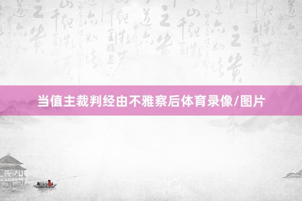 当值主裁判经由不雅察后体育录像/图片
