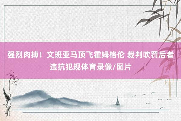 强烈肉搏！文班亚马顶飞霍姆格伦 裁判吹罚后者违抗犯规体育录像/图片