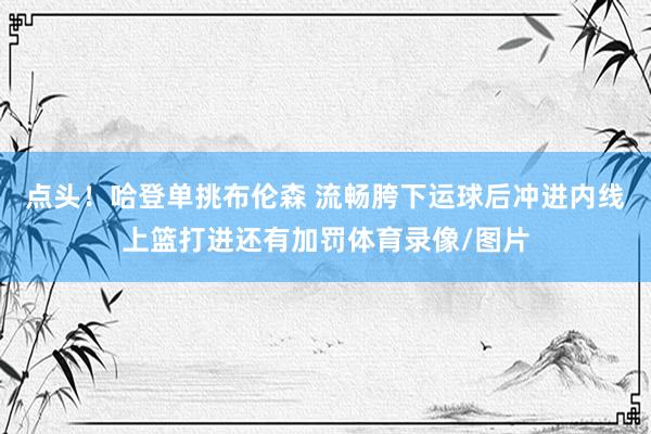 点头！哈登单挑布伦森 流畅胯下运球后冲进内线上篮打进还有加罚体育录像/图片