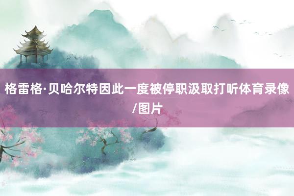 格雷格·贝哈尔特因此一度被停职汲取打听体育录像/图片
